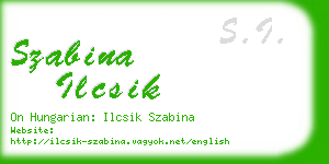 szabina ilcsik business card